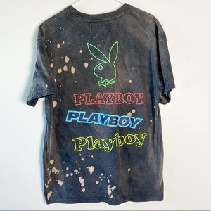 [SOLD] Playboy Tee Custom Graphic Bleached Top